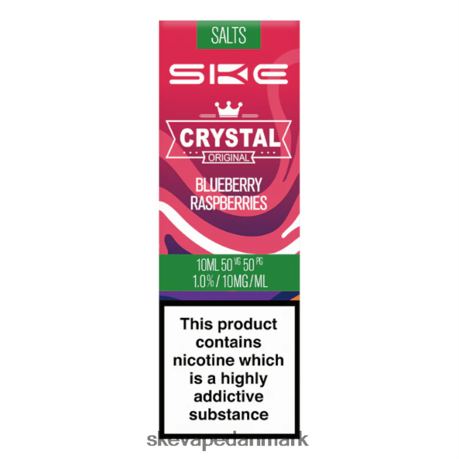 SKE krystal nic salt - 10ml blåbær hindbær T6ZV6B112 SKE Vape Copenhagen