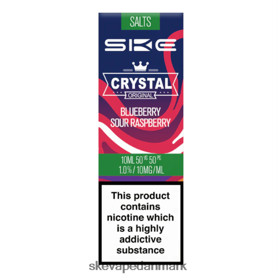 SKE krystal nic salt - 10ml blåbær sur hindbær T6ZV6B113 SKE Vape Danmark