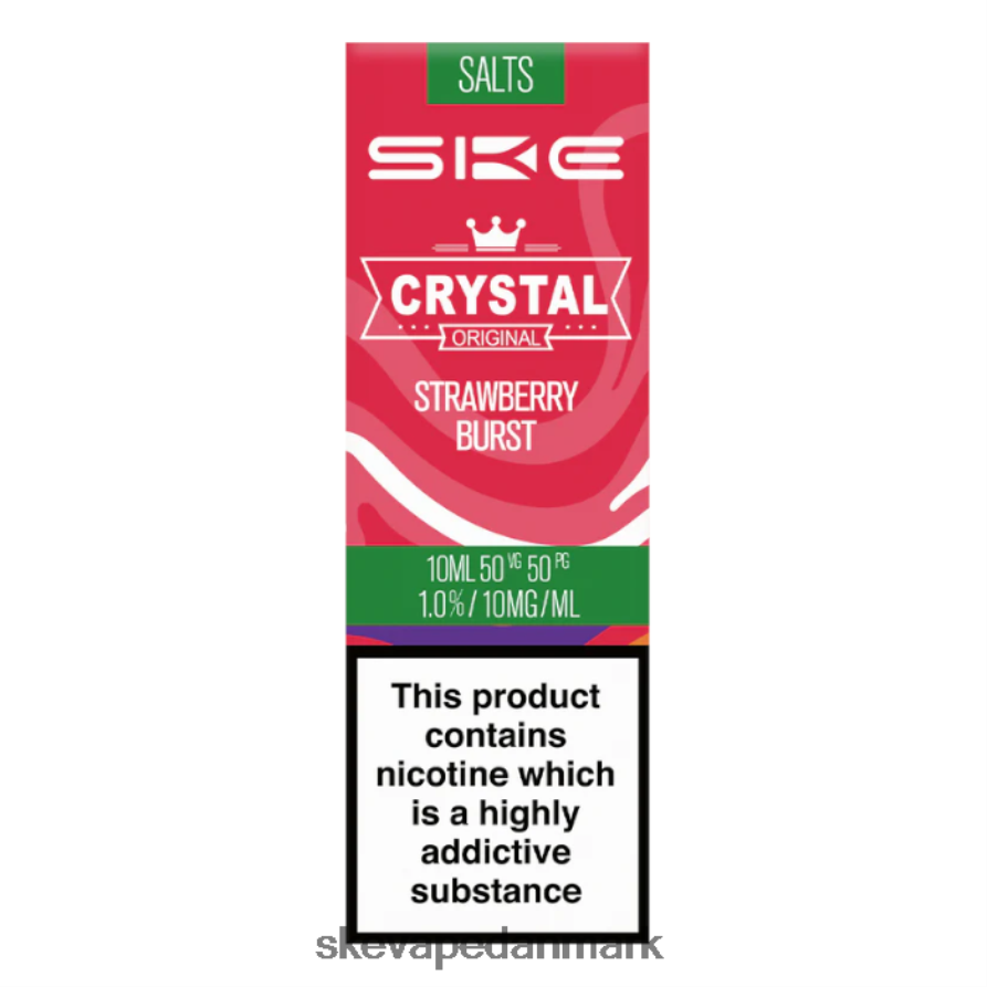 SKE krystal nic salt - 10ml jordbær sprængt T6ZV6B118 SKE Vape Crystal