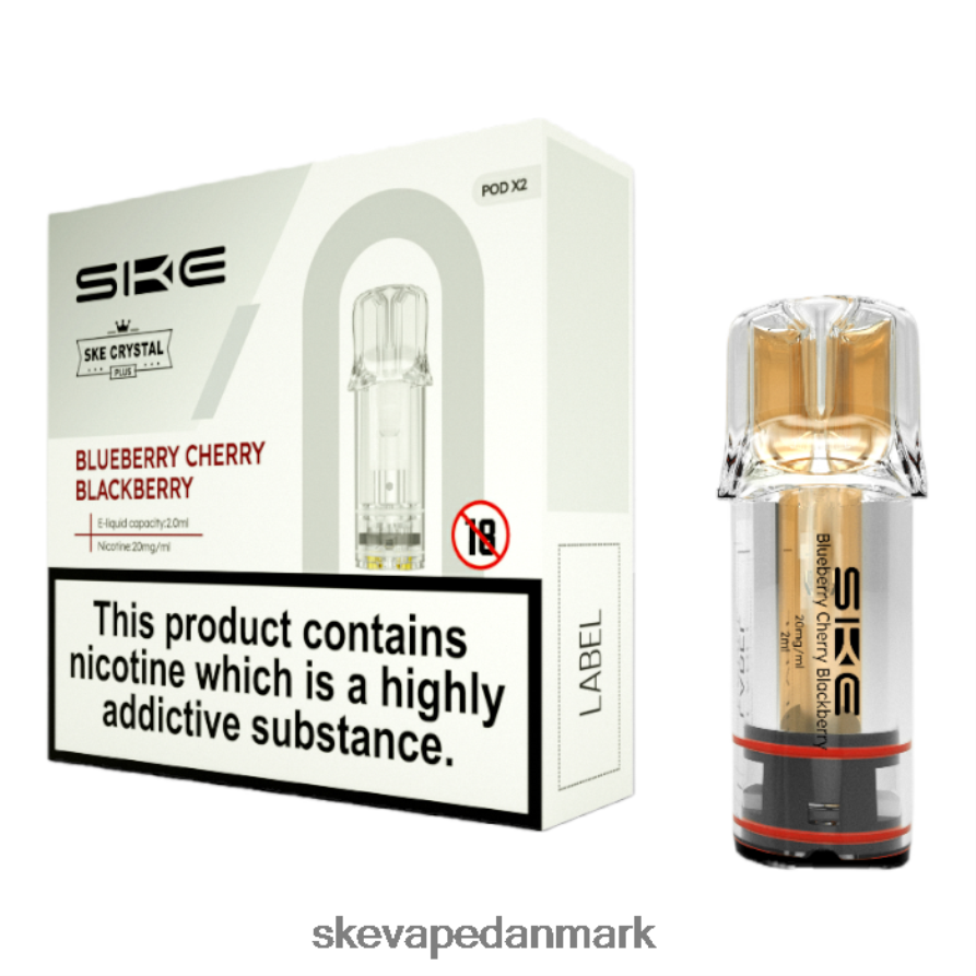 SKE krystal vapes plus bælg blåbær kirsebær brombær T6ZV6B108 SKE Vape Crystal