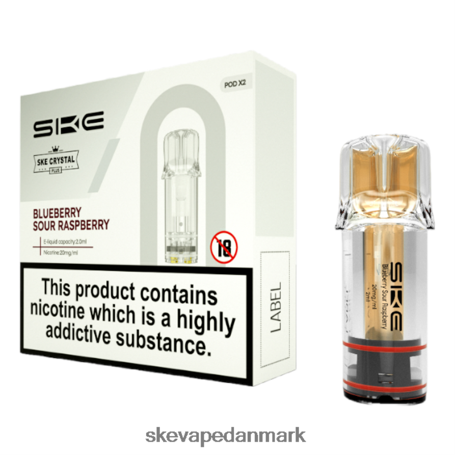 SKE krystal vapes plus bælg blåbær sur hindbær T6ZV6B107 SKE Vape Pods