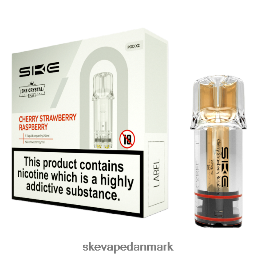 SKE krystal vapes plus bælg kirsebær jordbær hindbær T6ZV6B109 SKE Vape Website