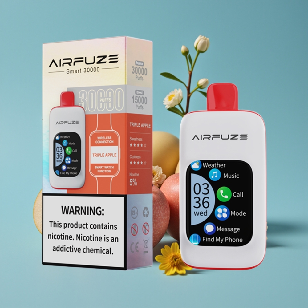 AirFuze Smart 30000 Puffs 5% Touch Skærm Type-C Triple Apple
