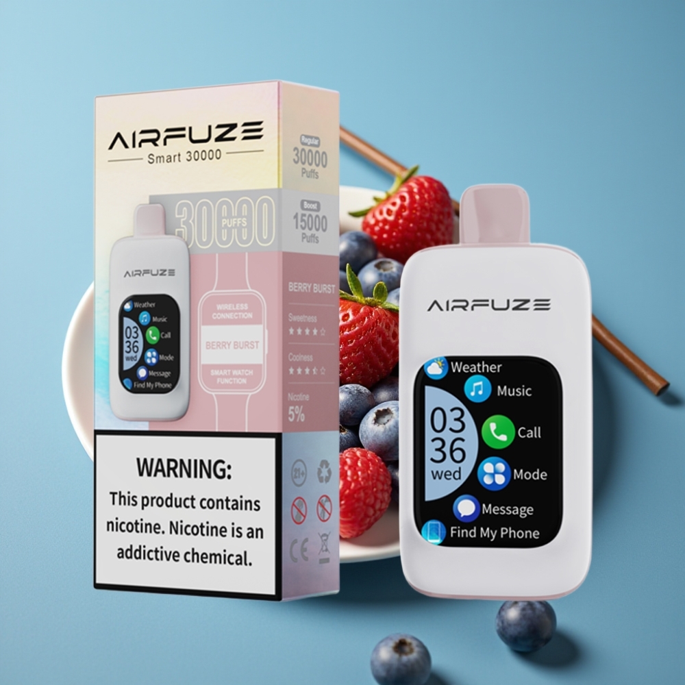 AirFuze Smart 30000 Puffs Disposable Pod med Beriebær Smag og Touch Skærm