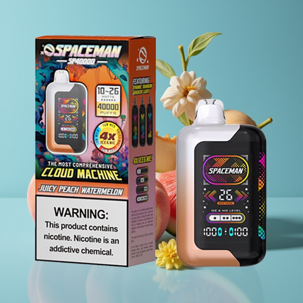 SMOK Spaceman SP40K 0% Nikotin 20ml 40000 puff opladbar skærm lys